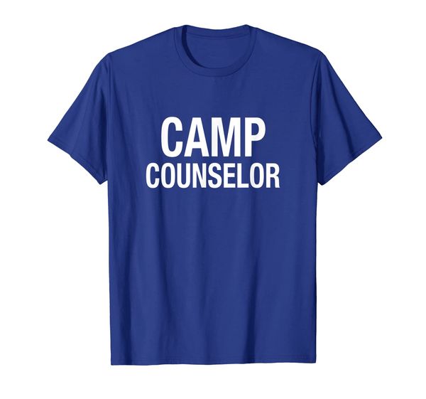 

Summer Camp Counselor Camping Leader Volunteer T-Shirt, White;black