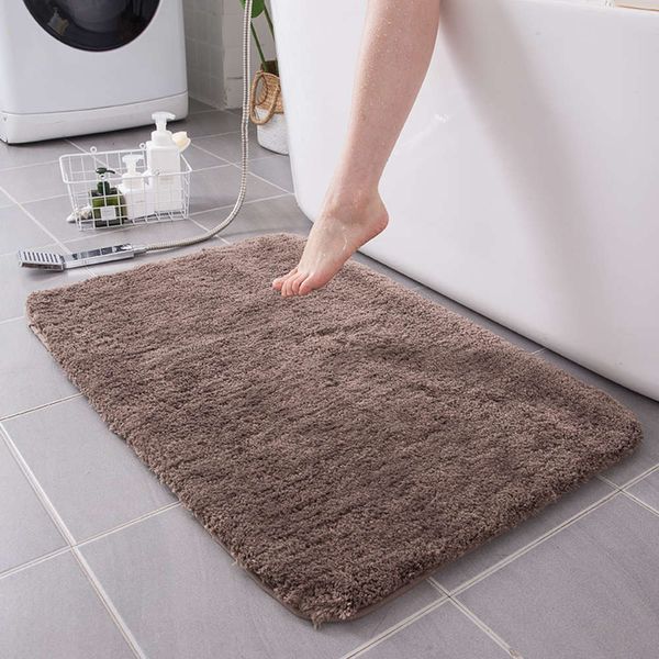 

simple and thickened water absorbing carpet household bedroom floor mat bathroom water absorbing and antiskid floor mat superfine fiber