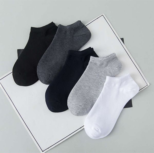 

summer men's cotton boat invisible flat personality fashion, Black