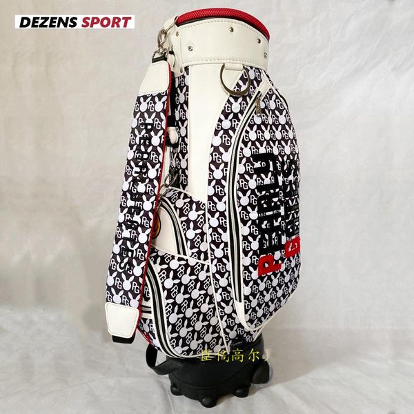 

golf bags dezens bag women full clubs set standard pink/black printing