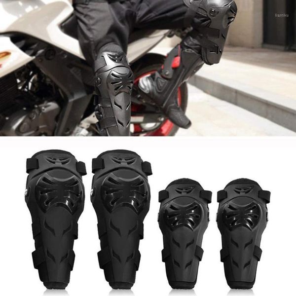 Cotovelo joelheiras 4 pçs / set motocicleta correndo ciclismo segurança guardas protetor força tendão faixa de cinta