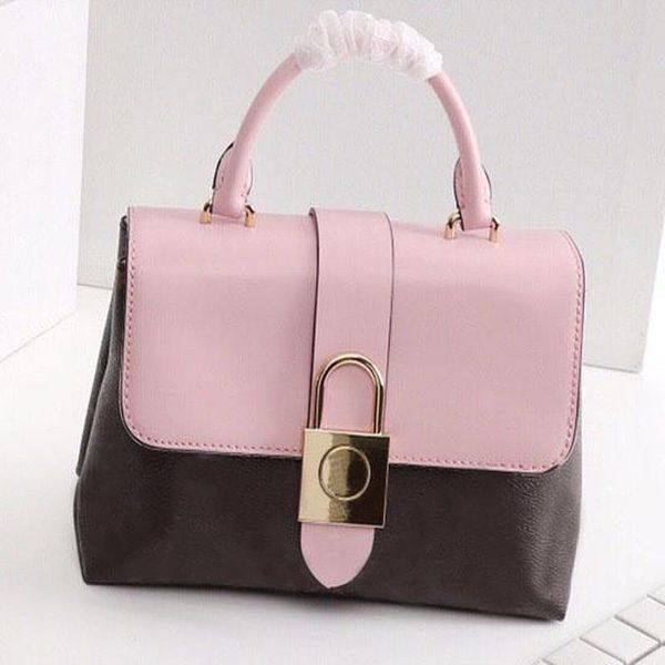 

fashion purses bags bag quality m44080 handbags shoulder women metal button mono classic tote real leather lady dust bag kxbkf