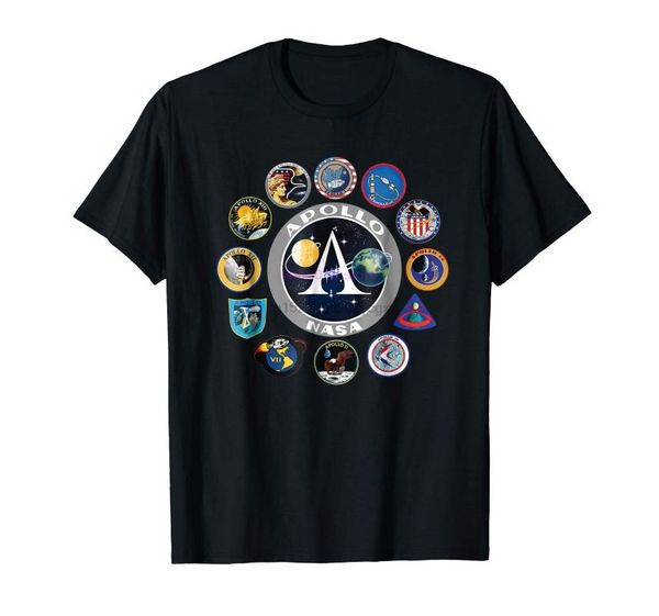 

women's t-shirt brand men shirt apollo missions patch badge t program, White