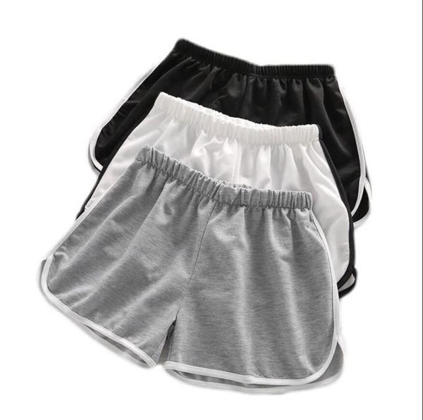 

women's shorts 2021 summer simple spell color high waist loose, White;black