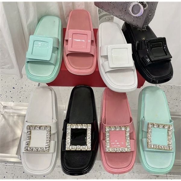 

new diamond square button slippers on the beach 70% off factory store online sale, Black