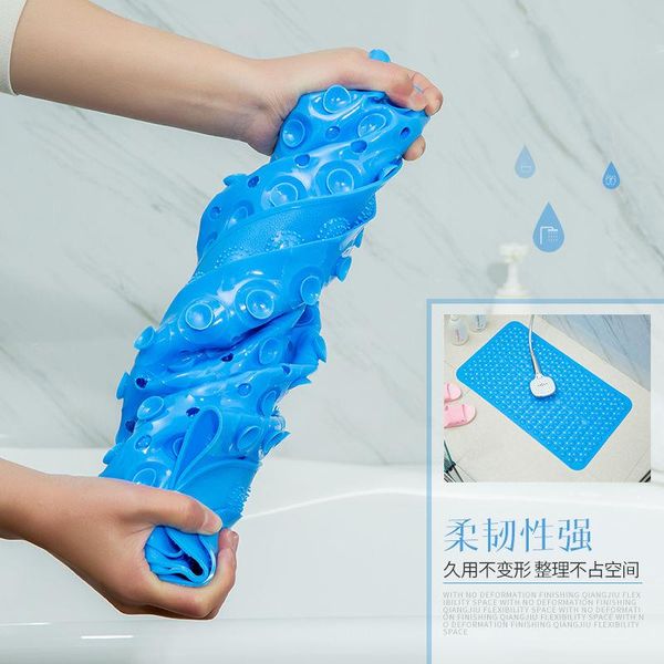 

bath mats 1pcs self-priming silicone bathroom artifact foot massage cushion sole non-slip pad wash mat