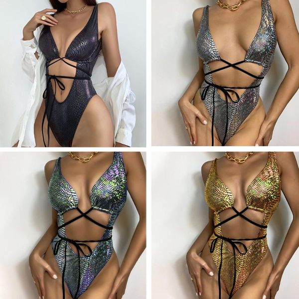 

one-piece suits shiny pu faux leather bikini female swimsuit women swimwear two-piece set bra cup bather bathing suit swim