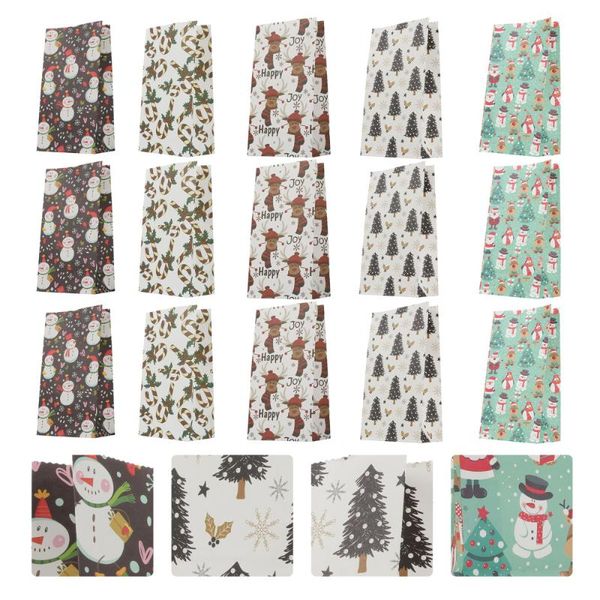 

gift wrap 25pcs cartoon lightweight biscuit bags christmas storage containers