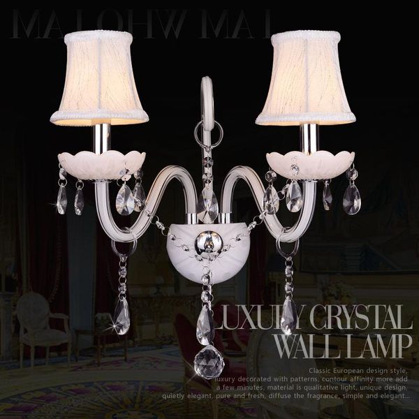 

wall lamp fashion white crystal led light modern sconce for bedroom living room tok k9 crytal
