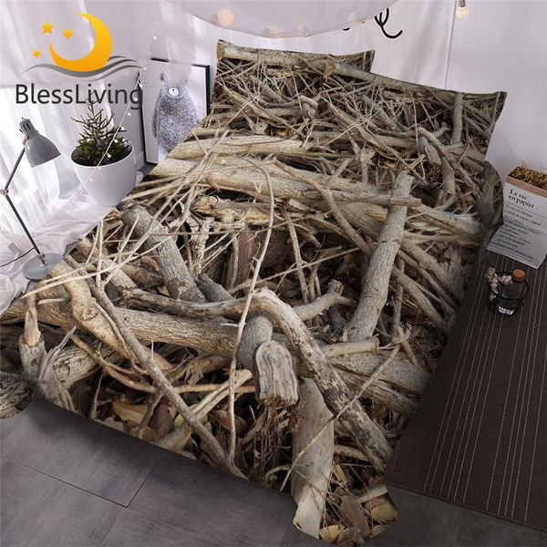 

blessliving tree branches duvet cover set 3d printed bed cover weed plant bedding set nature bedspreads 3pcs king size drop ship c0223