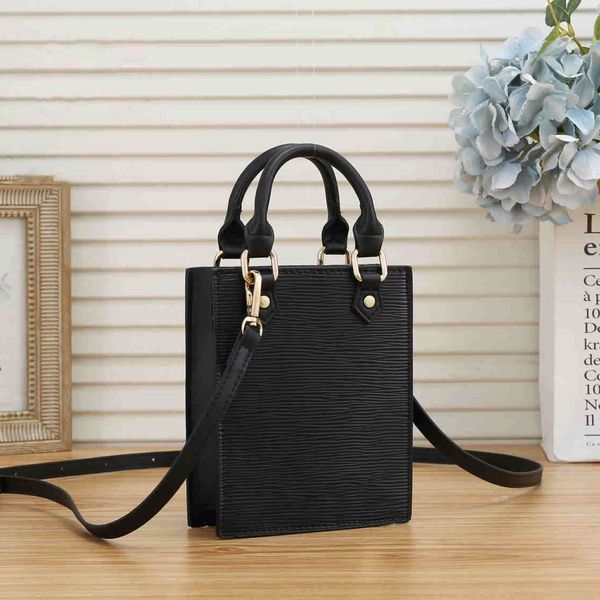 

handbag women luxurys designers bags 2021 3-color casual travel stripes mini tote bag pu material fashion shoulder bag's wallet 9581# 1