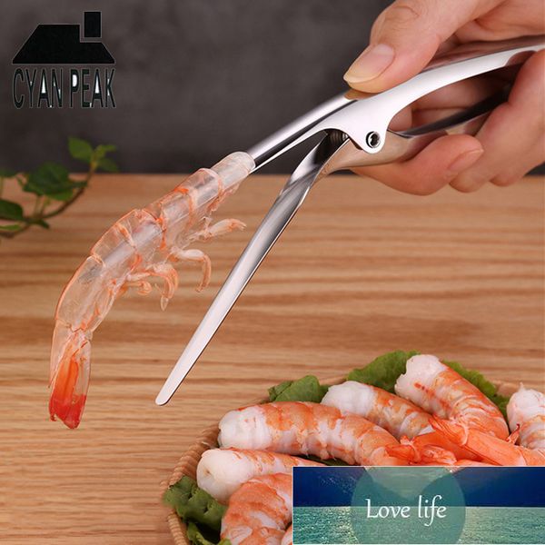 Ferramentas portátil de camarão de aço inoxidável descascador de cozinha utensílios de cozinha faca de pesca prático e conveniente gadget de mesa