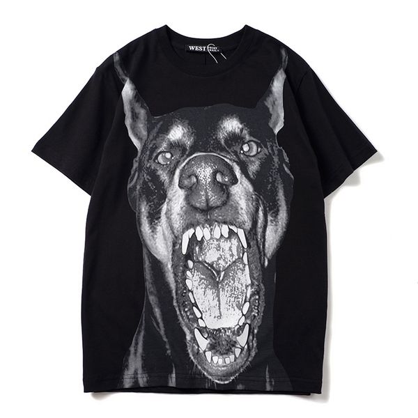 

luxury men novelty high doberman pinscher dog t shirts t-shirt hip hop skateboard parkour street cotton t-shirts tee c61 210629, White;black