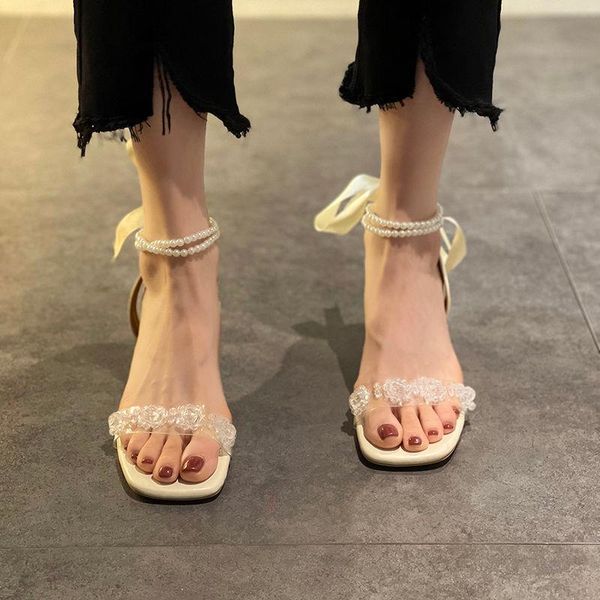 

dress shoes women heels heel sandals female 2021 summer high chaussure femme zapatos mujer, Black