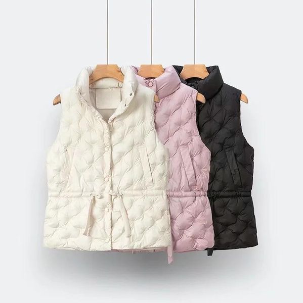 

women's vests 2021 autumn black vest coat women stand collar winter cotton chaleco mujer gilet casaco waistcoat sleeveless jacket women, Black;white