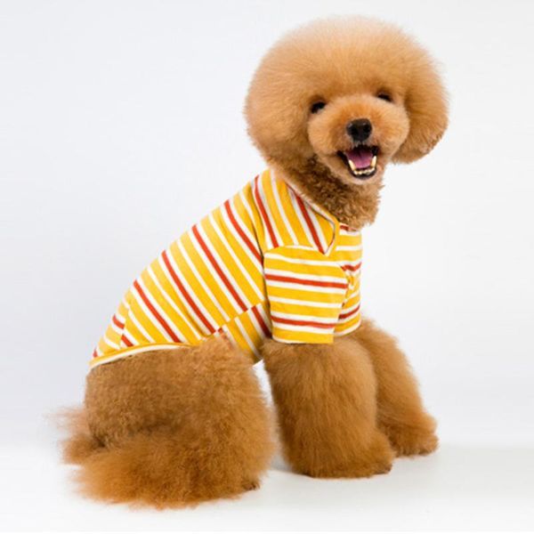 

dog apparel pet clothes striped t-shirt