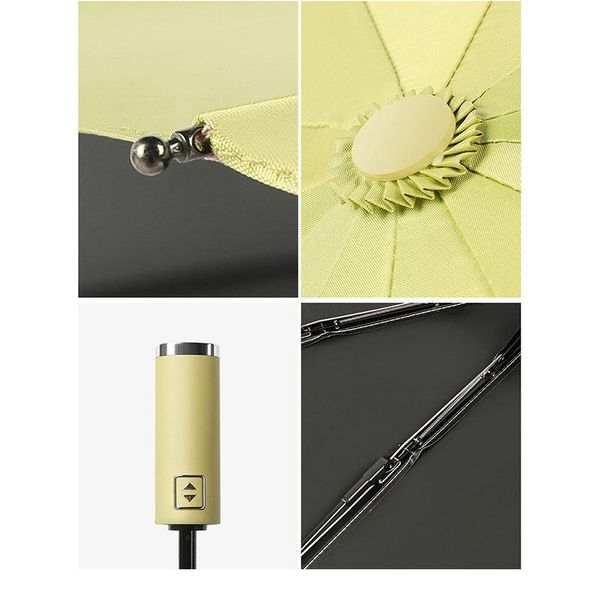 

new 12k three-folding matic umbrella rain women sunny/rainy windproof anti-uv umbrella for male female summer winter qylkhc