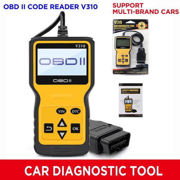 

code readers & scan tools v310 obd ii reader support multi-brands cars obd2 car check engine fault diagnostic tool automotive scanner