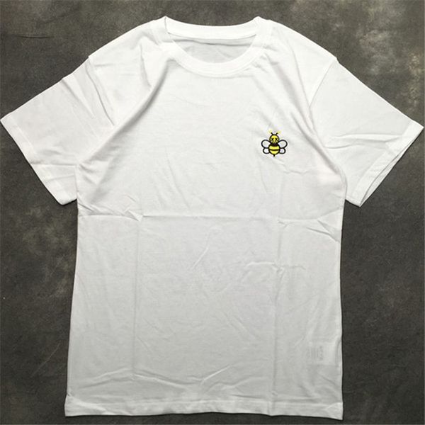 

fashion mens t shirt 20ss famous street bee print pullover polo short sleeve t shirts men women couple stylist tee, White;black