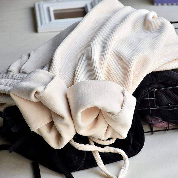 

women's pants & capris autumn and winter models of fashion corduroy thickened warmth casual cigarette female harlan, Black;white