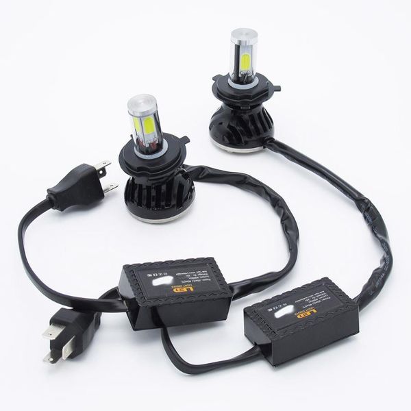 

car headlights 2pcs h7 led bulb headlight 360Â° cob 80w 8000lm h4 hi/lo beam auto headlamp light 12v 24v 6000k