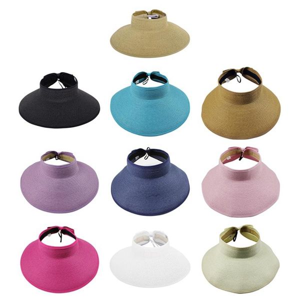 

wide brim hats sun for women beach roll up visors hat protection practical suitable vacations, outdoor picnics, Blue;gray
