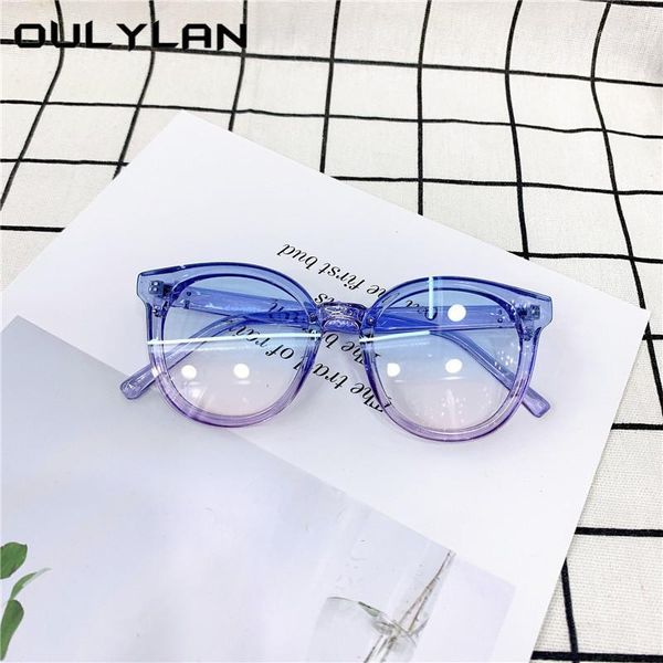 

oulylan kids gradient sunglasses girls boys vintage brand designer round sun glasses oversized sunglass children shades uv400, White;black