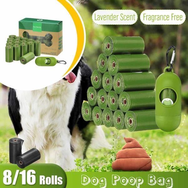 

dog car seat covers biodegradable poop bags earth-friendly 16/8 rolls green black lavender scented garbage bag cat waste