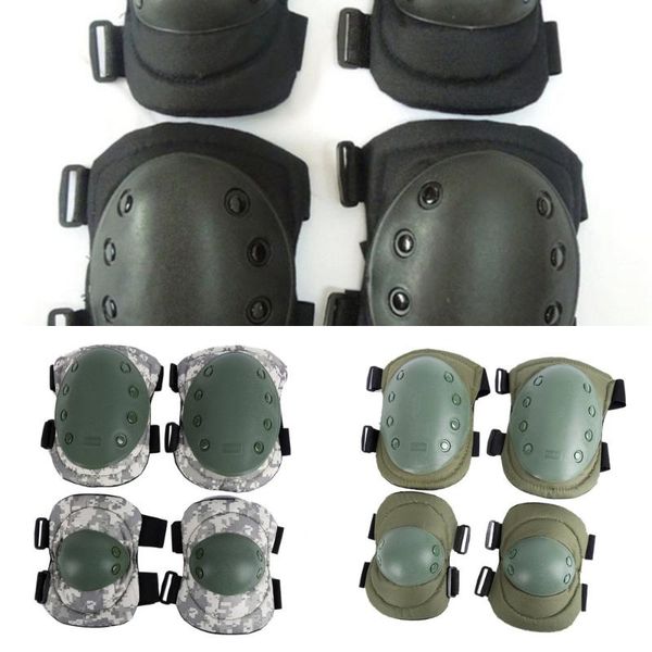 

elbow & knee pads tactical protective . brace support combat protector pad set gear military sports safety equipment, Black;gray