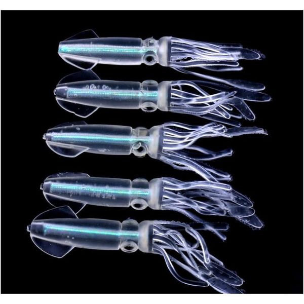 

10pcs/lot 10.5cm 8g 3d eyes cpt squid pvc fishing lure soft baits & lures pesca fishing tackl jlldga sport77777