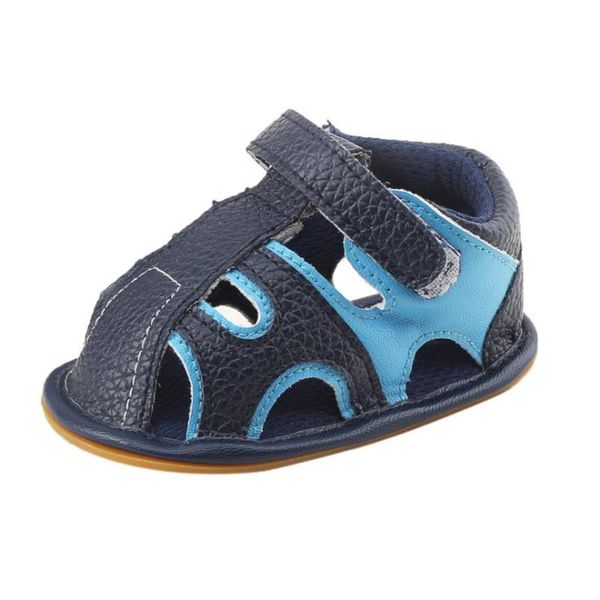 

2021 summer sandals shoes baby kids shoes brand closed toe toddler boys sandals artificial leather baby boys a4124, Black;red