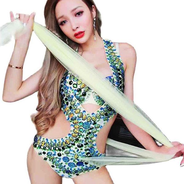

stage wear high grade handmade inlaid rhinestone bra shorts bikini sets nightclub singer performance jazz dance costume lady, Black;red