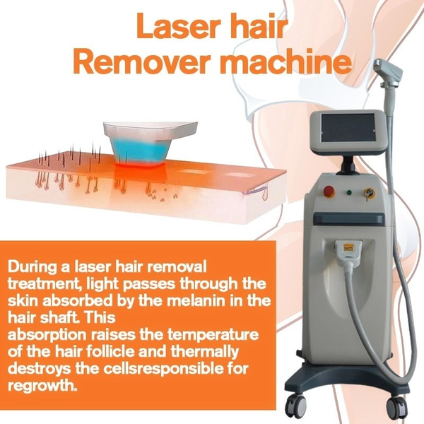 

808nm diode laser hair removal beauty machinenew design portable no channel machine for all skin colors, Black