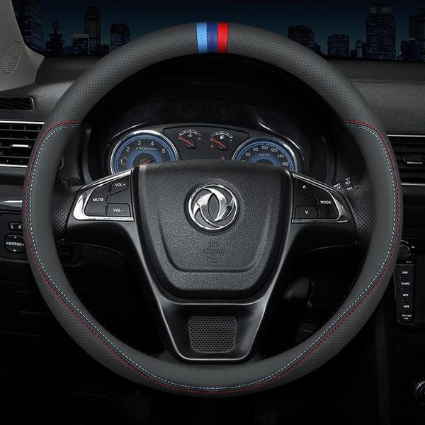 

steering wheel covers carbon fiber + leather car cover for dongfeng fengon glory 500 580 pro 330 370 360 s560 ix7 ix5 accessories