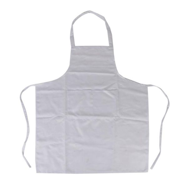 

halter-neck style sleeveless kitchen cooking apron with pocket (white)
