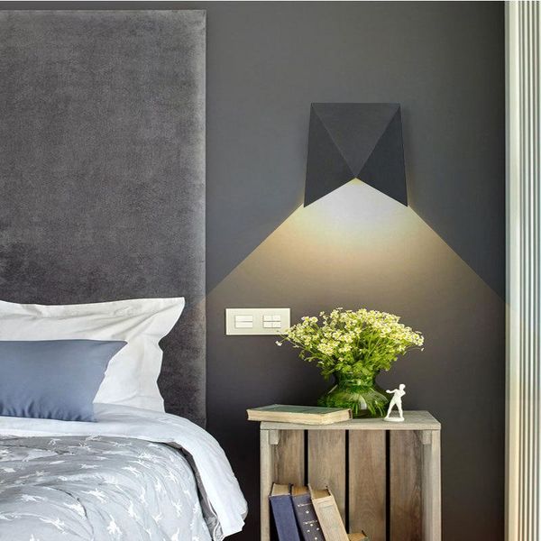 

wall lamp modern simple led diy design single hair light personality creative living room bedroom bedside