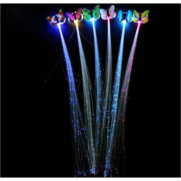 

colorful butterfly led flash optical fiber braid luminous toy
