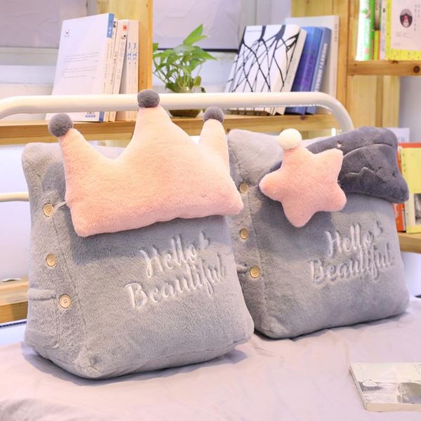 

cushion/decorative pillow winter plush cartoon office waist ins sofa triangle cushion bedside backrest gift