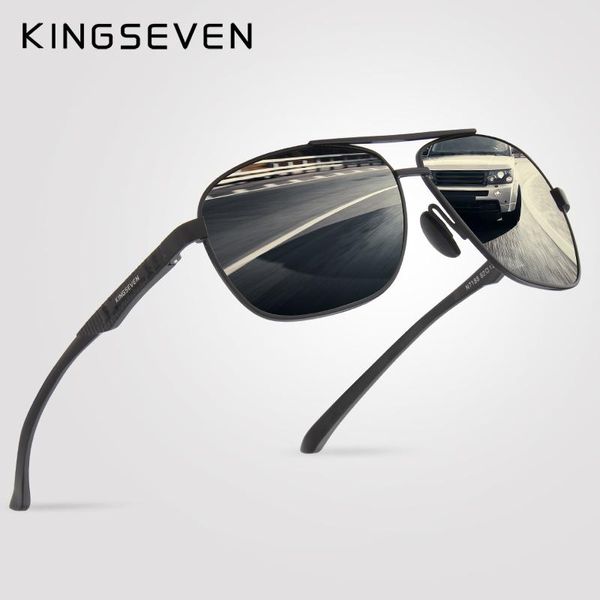 

sunglasses kingseven fashion polarized men retro style sun glasses brand designer sports vacation for, White;black