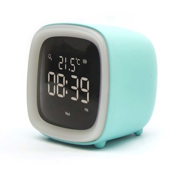 

2021 new digital lcd cute-tv light big-screen alarm of the fourth rechargeable thermometer clock zpz5