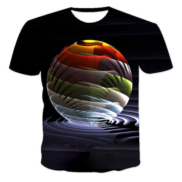 

men's t-shirts the latest 3d printing parquet dream colorful short-sleeved personalized round neck pullover xxs-6xl plus size t-shirt, White;black