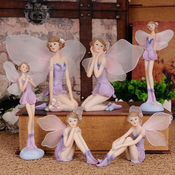 

decorative objects & figurines european angel flower fairy resin ornaments home livingroom decoration coffee table accessories crafts birthd