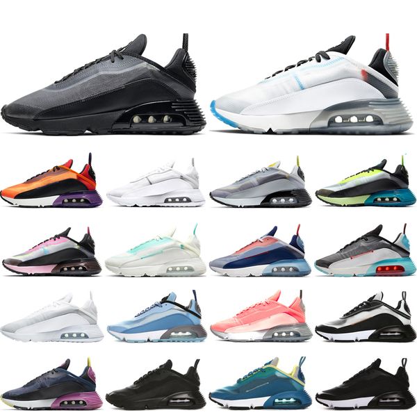 

og 2090 men women running shoes pure platinum magma orange bleached aqua laser blue wolf grey mens trainers sports sneakers 36-45