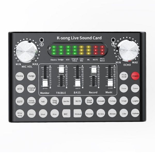 

f9 bluetooth webcast sound card 18 sound headset microphone live streamer broadcast audio card for computer pc mobile phone