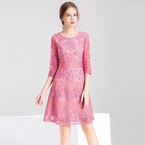 

casual dresses dress retro office work superior quality spring summer women elegant flower party plus size s 4xl ladies, Black;gray