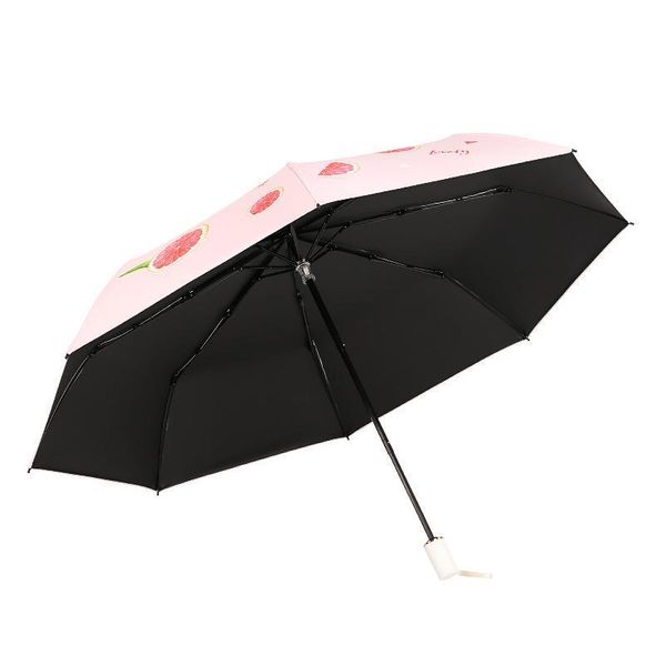 

cute fruit style full-matic sunny umbrella for women girl portable folding sunshade sunscreen anti-ultraviolet sun u jllctj