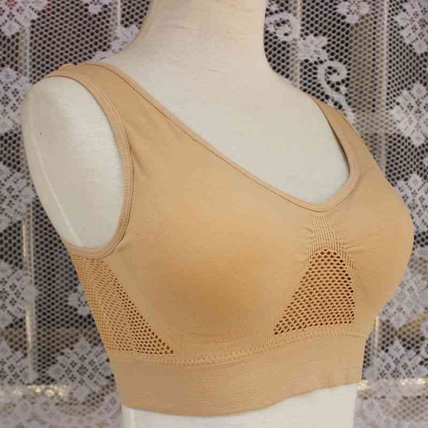 

sports cut out breathable mesh large rimless yoga running bra, Black;white