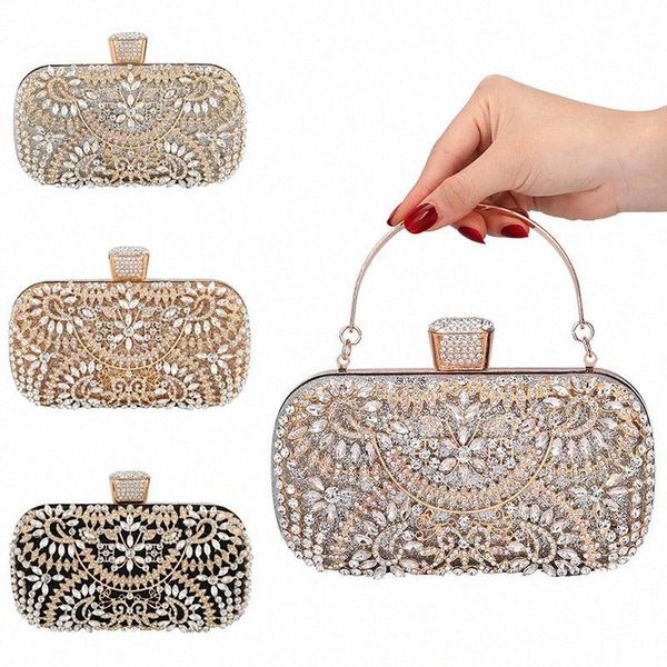 

womens flower crystal clutch wedding party rhinestone evening bags elegant female evening dress clutch fashion bags 67pg#