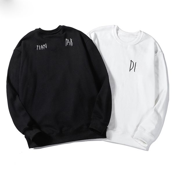 

2021 mens hoodies hip hop men streetwear letter hoodie man s womens designers hooded skateboards hoody high street pullover sweatshirt cloth, Black