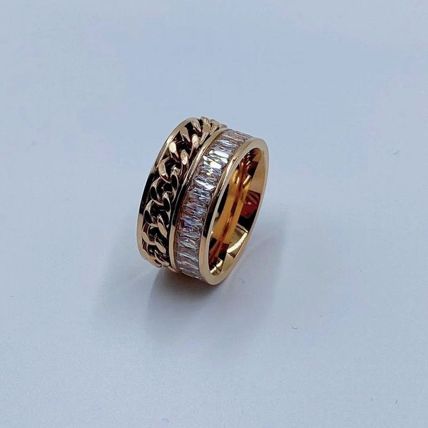 

net red rose gold listen to light luxury double layer bracelet women do not drop faded niche design ins cold wind ring tide ring, Silver